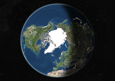Globe Centered on the North Pole by Unknown